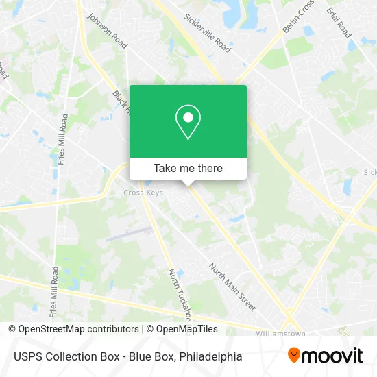 USPS Collection Box - Blue Box map
