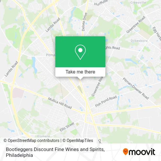 Mapa de Bootleggers Discount Fine Wines and Spirits