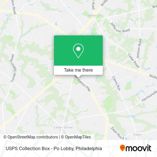 USPS Collection Box - Po Lobby map