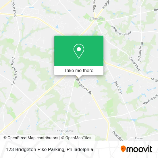 123 Bridgeton Pike Parking map