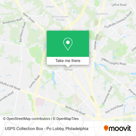 Mapa de USPS Collection Box - Po Lobby