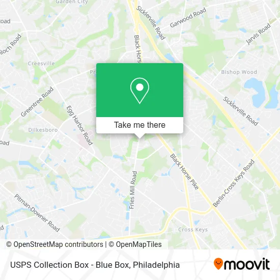 USPS Collection Box - Blue Box map
