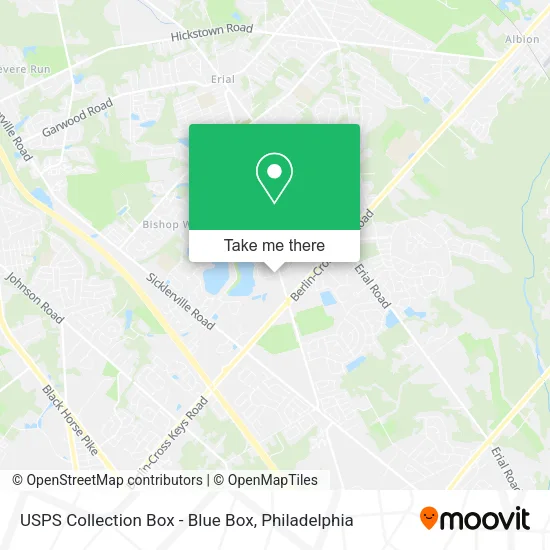 USPS Collection Box - Blue Box map