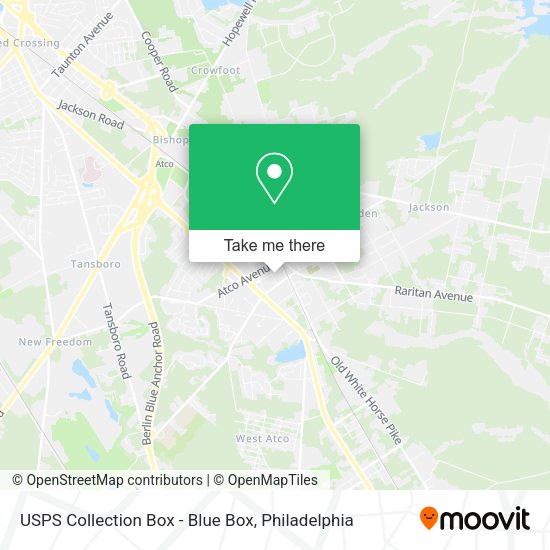 USPS Collection Box - Blue Box map