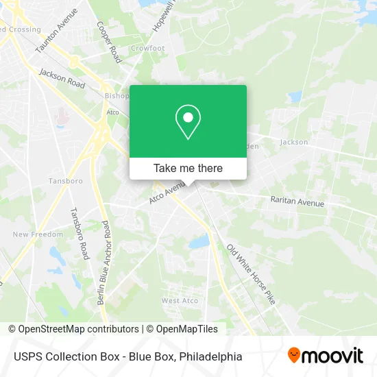 Mapa de USPS Collection Box - Blue Box