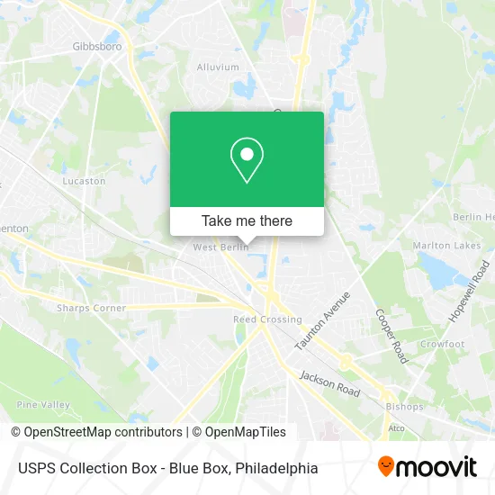 Mapa de USPS Collection Box - Blue Box