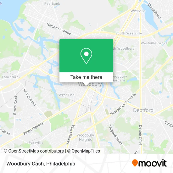Woodbury Cash map