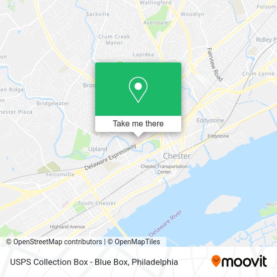 USPS Collection Box - Blue Box map