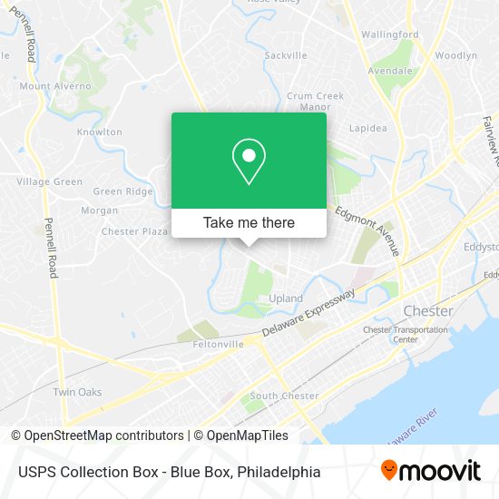 USPS Collection Box - Blue Box map