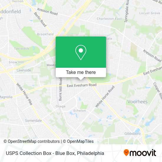 USPS Collection Box - Blue Box map