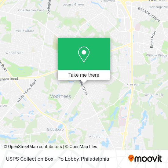 USPS Collection Box - Po Lobby map