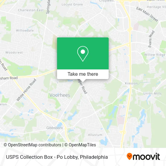 Mapa de USPS Collection Box - Po Lobby