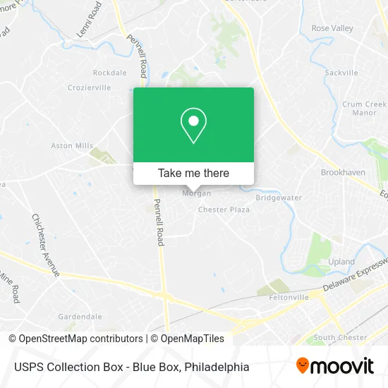 Mapa de USPS Collection Box - Blue Box