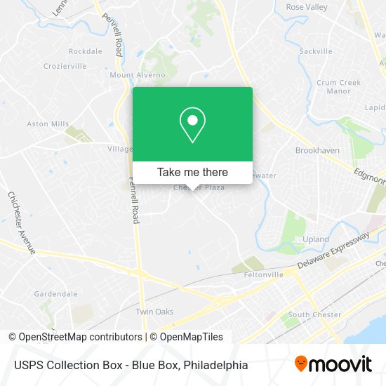 USPS Collection Box - Blue Box map