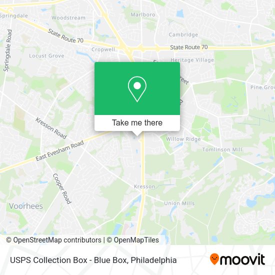 USPS Collection Box - Blue Box map