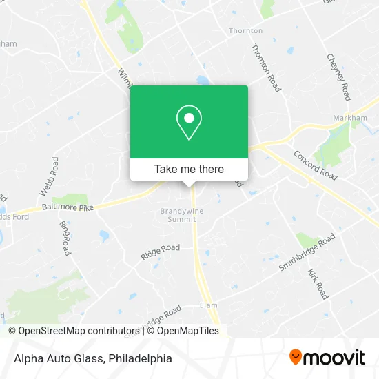 Alpha Auto Glass map