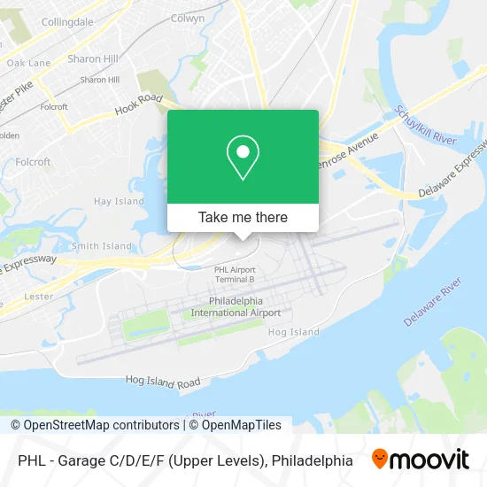 Mapa de PHL - Garage C / D/E / F (Upper Levels)