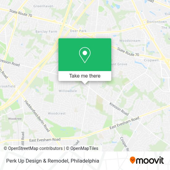 Perk Up Design & Remodel map