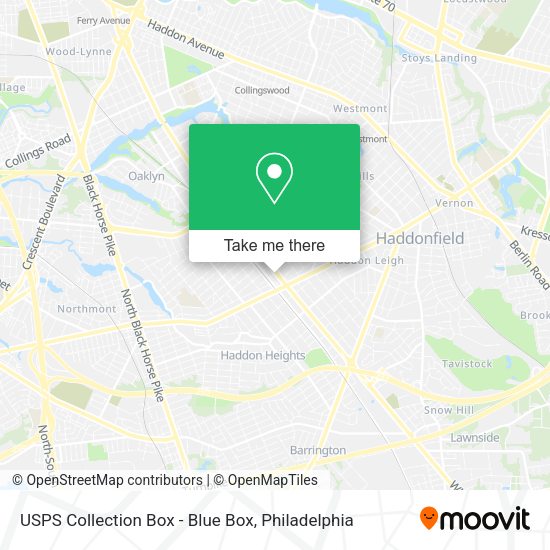 USPS Collection Box - Blue Box map