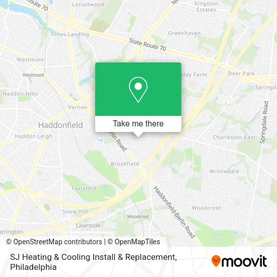 SJ Heating & Cooling Install & Replacement map