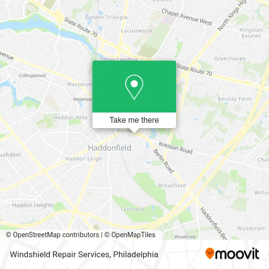 Windshield Repair Services map