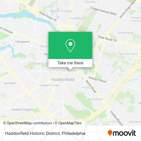Mapa de Haddonfield Historic District