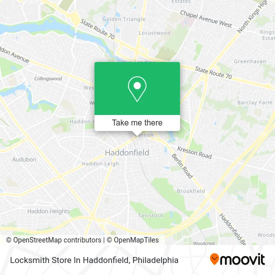 Locksmith Store In Haddonfield map