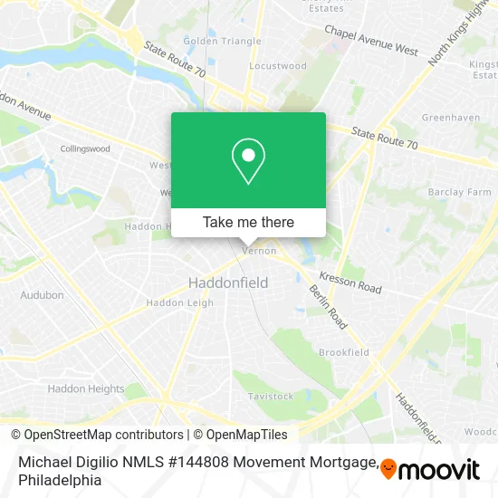 Michael Digilio NMLS #144808 Movement Mortgage map