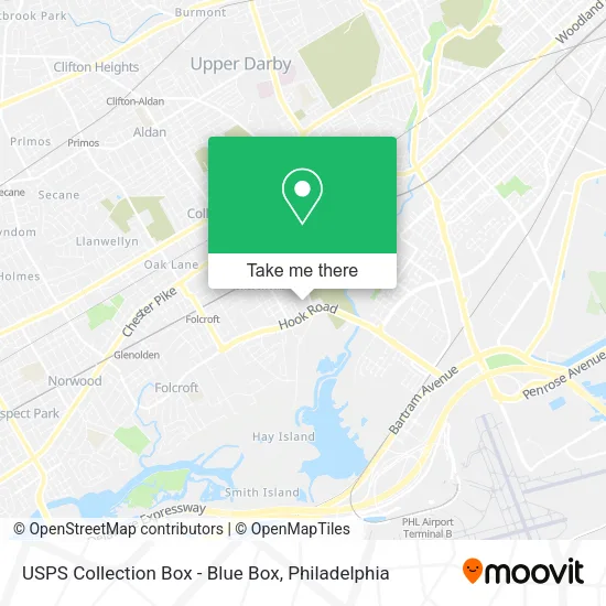 USPS Collection Box - Blue Box map