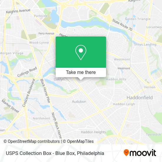 USPS Collection Box - Blue Box map