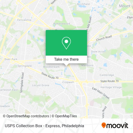 USPS Collection Box - Express map