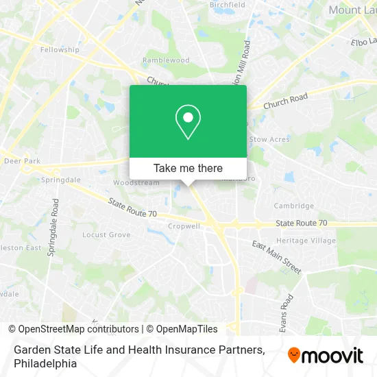 Garden State Life and Health Insurance Partners map