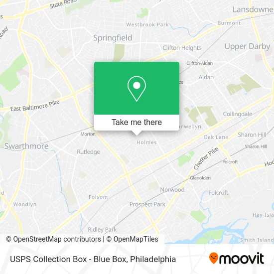USPS Collection Box - Blue Box map