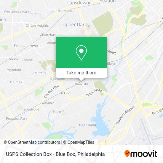USPS Collection Box - Blue Box map