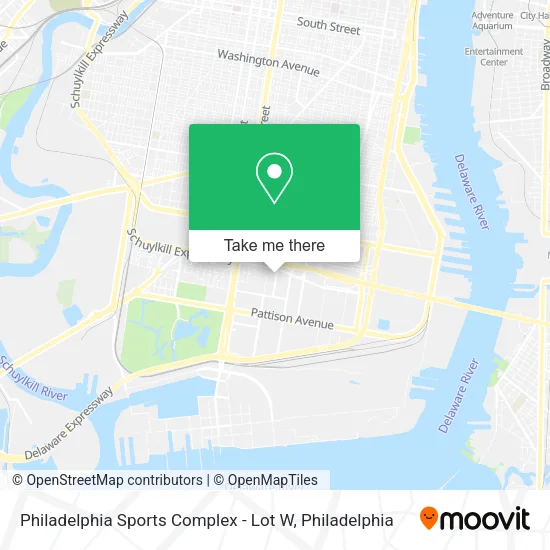 Mapa de Philadelphia Sports Complex - Lot W