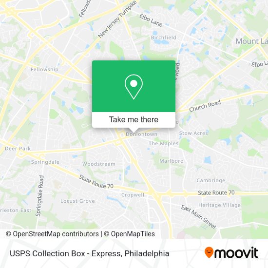 USPS Collection Box - Express map