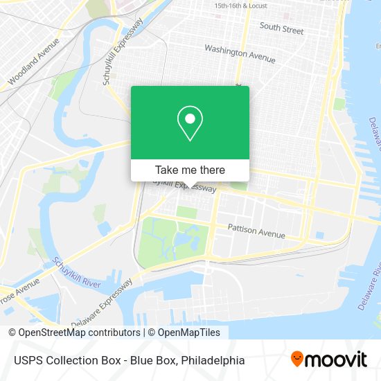 USPS Collection Box - Blue Box map
