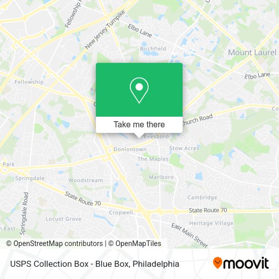 USPS Collection Box - Blue Box map