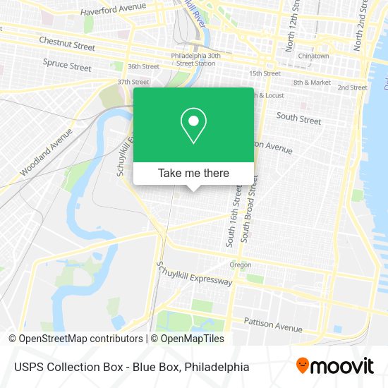 USPS Collection Box - Blue Box map