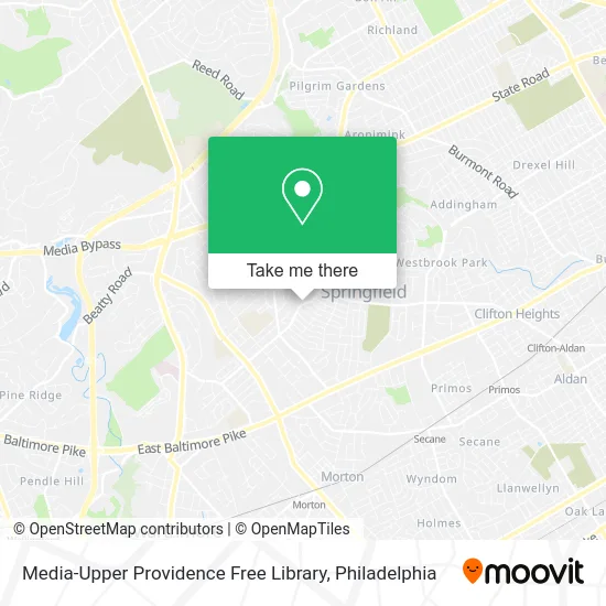 Media-Upper Providence Free Library map