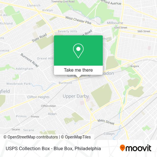 USPS Collection Box - Blue Box map