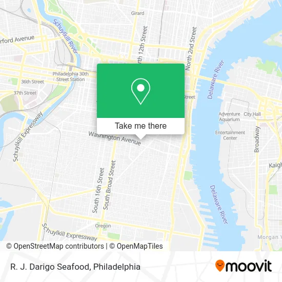 R. J. Darigo Seafood map