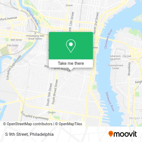 S 9th Street map