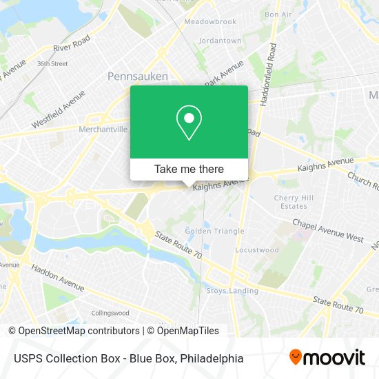 USPS Collection Box - Blue Box map