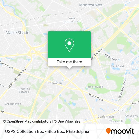 USPS Collection Box - Blue Box map