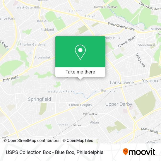 USPS Collection Box - Blue Box map