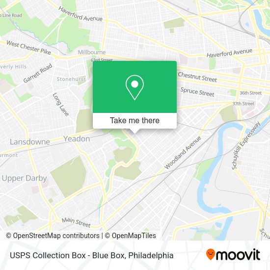 USPS Collection Box - Blue Box map