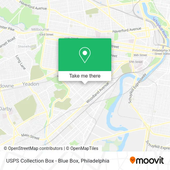 USPS Collection Box - Blue Box map