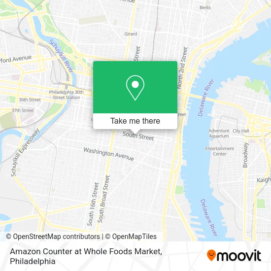Amazon Counter at Whole Foods Market map
