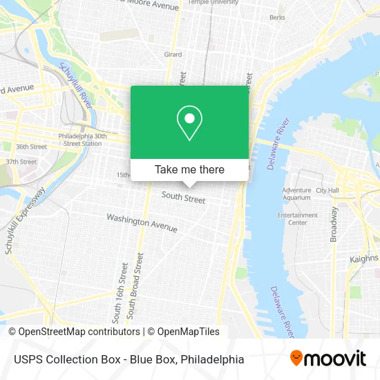 USPS Collection Box - Blue Box map